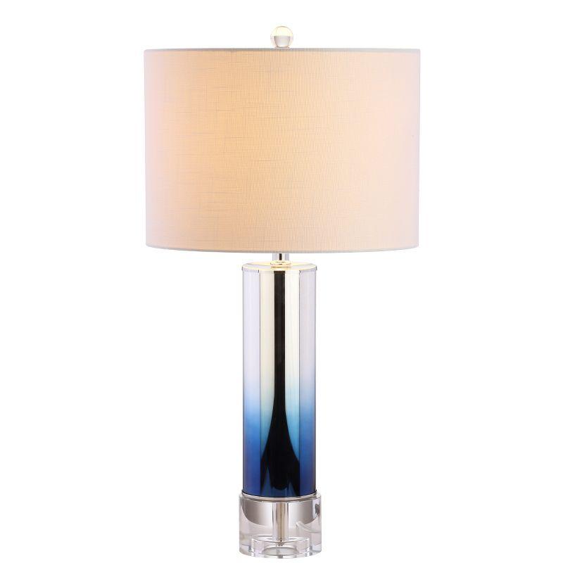 Edward 27" Blue Ombre Glass and Crystal Table Lamp