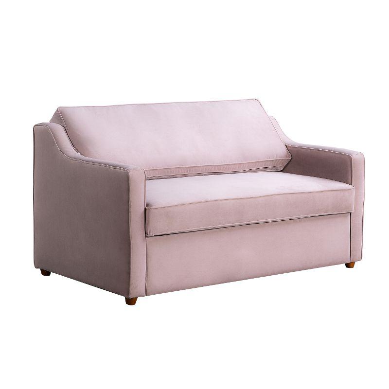 Serta Juliette 62.2'' Full Convertible Sofa w/ Velvet Upholstery