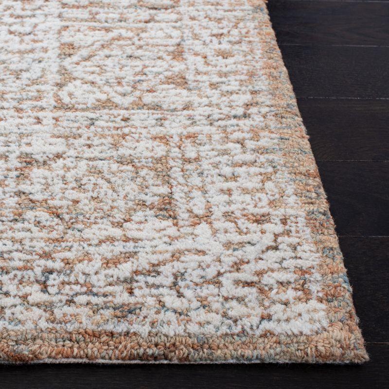 Metro MET803 Hand Tufted Indoor Area Rug - Natural/Rust - 6'x6' - Safavieh