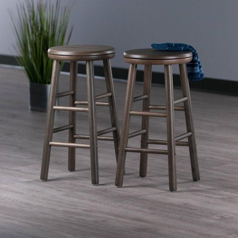 Winsome Swivel Solid Wood Counter Stool (Set of 2)