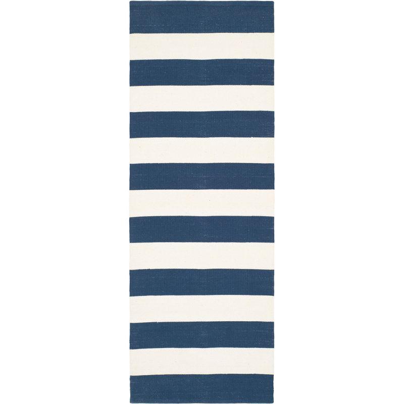 Montauk MTK712 Hand Woven Runner Rug - Navy/Ivory - 2'3"x21' - Safavieh.