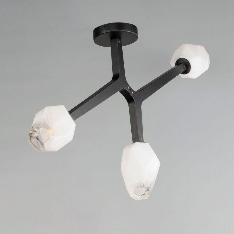 ET2 Lighting Blossom 3 - Light Flush Mount in  Black