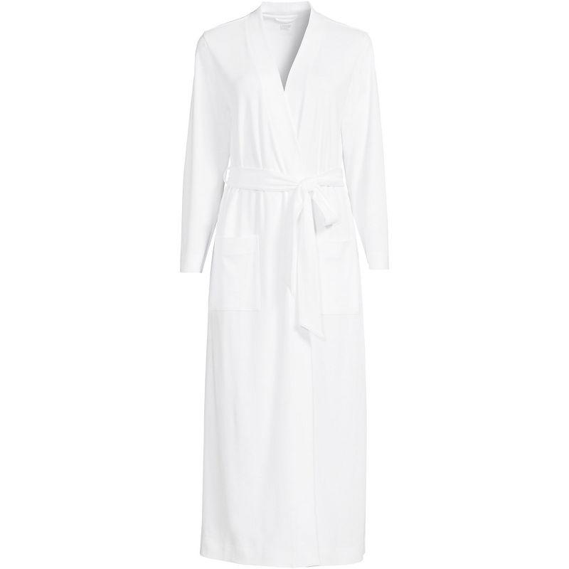 Lands' End Women's Cotton Long Sleeve Midcalf Robe