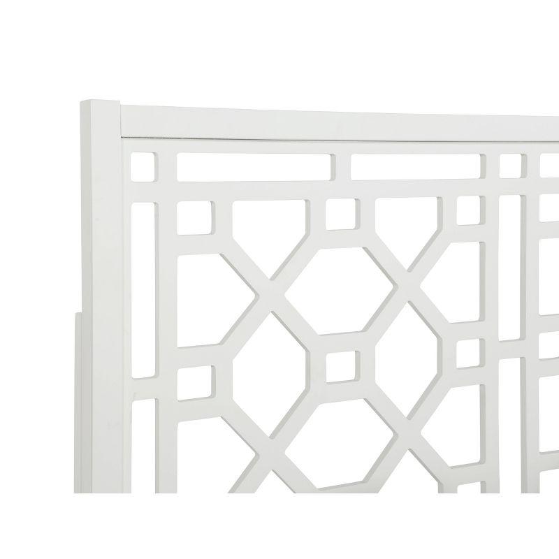 Comfort Pointe Full/Queen Thomas Headboard White: Chippendale Style, Poplar Wood, Painted Finish, Adjustable Height