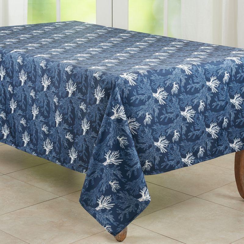 Saro Lifestyle Coastal Tablecloth With Sea Coral Design