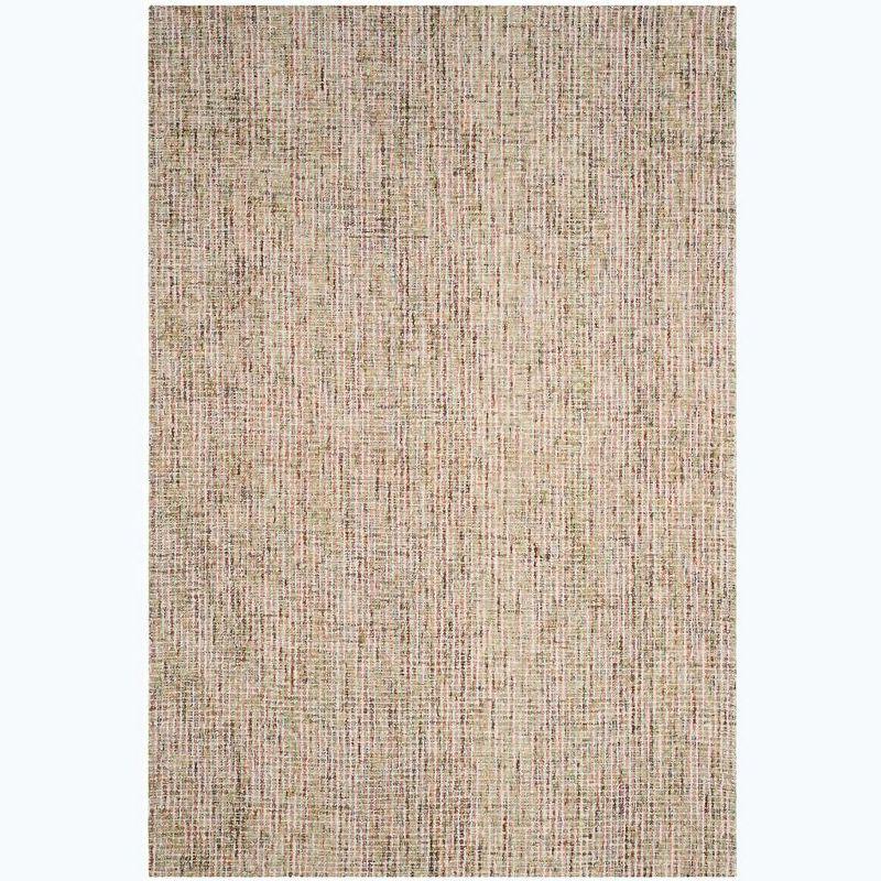 Elysian Gold and Azure Abstract Wool Blend 6' x 9' Area Rug