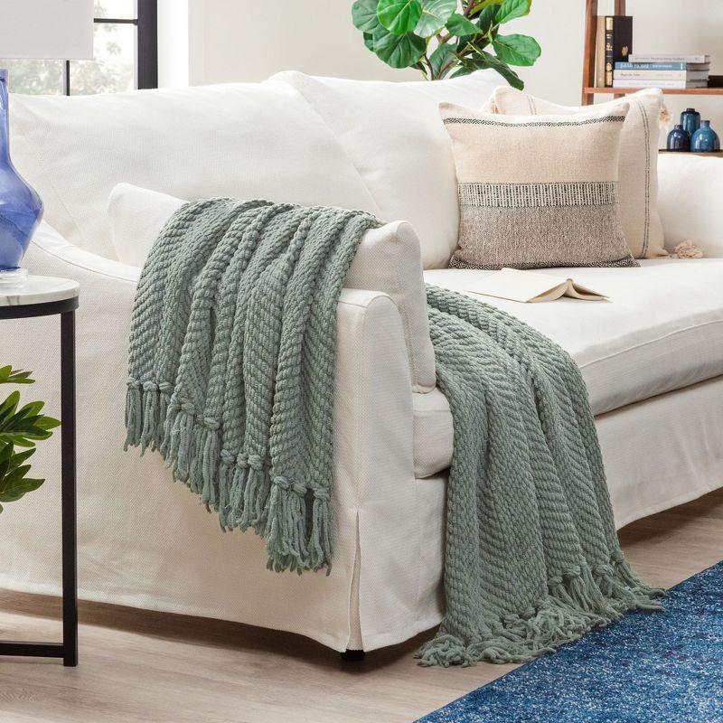 Chanasya Textured Knitted Throw
