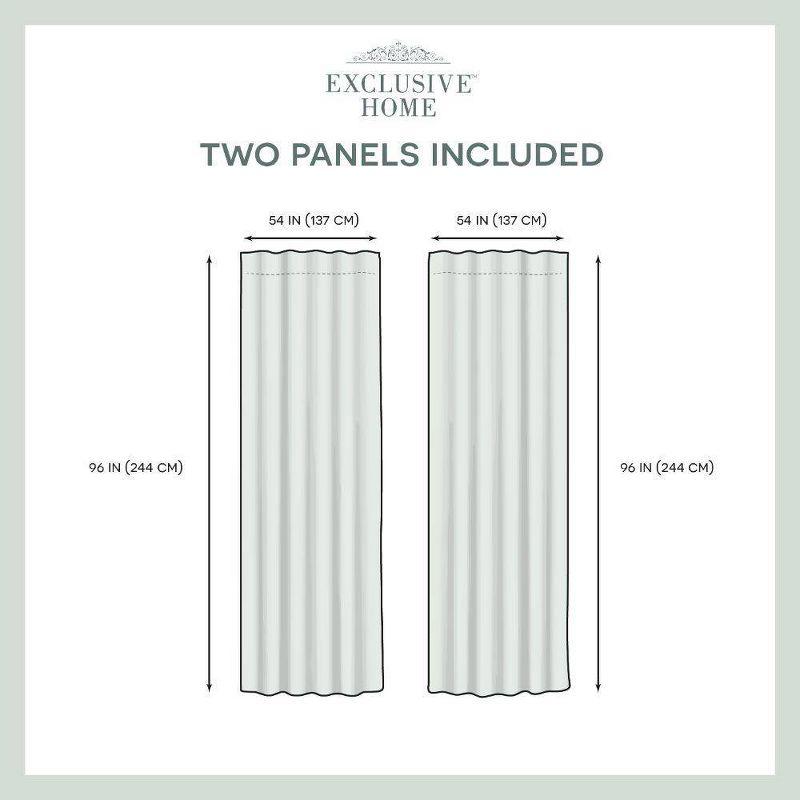 Nicole Miller Nicole Miller Faux Linen Slub Textured Hidden Tab/Rod Pocket Top Light Filtering Curtain Panel Pair (Set of 2)