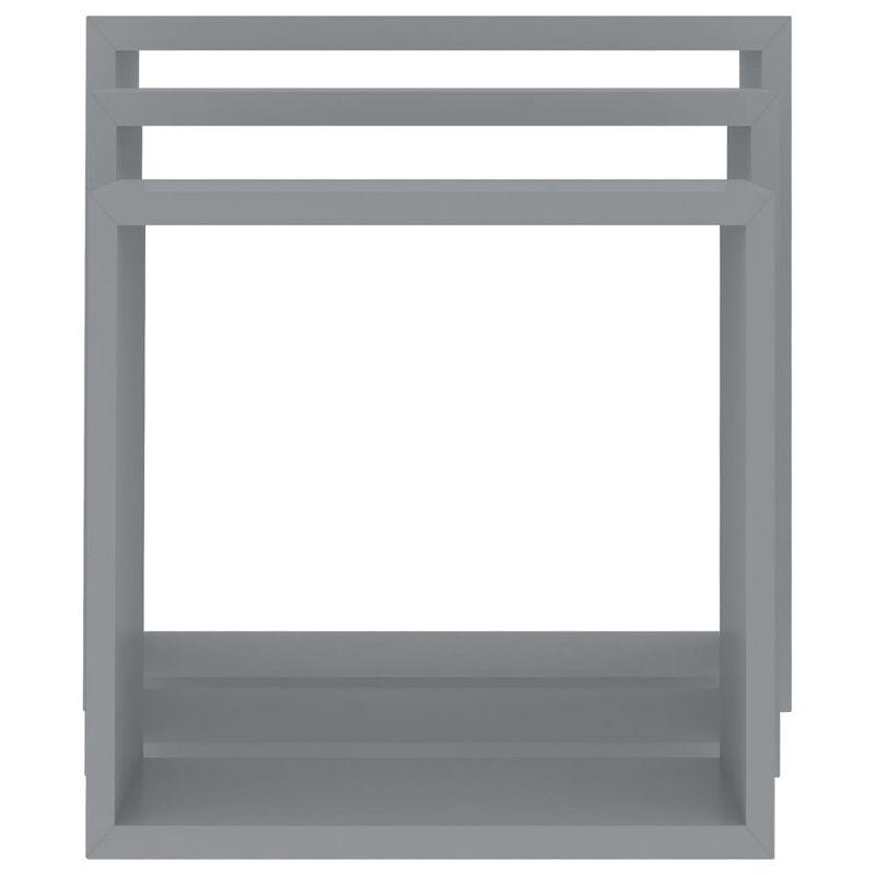 vidaXL Wall Cube Shelves 3 pcs Gray 11.8" x 3.9" x 11.8" MDF