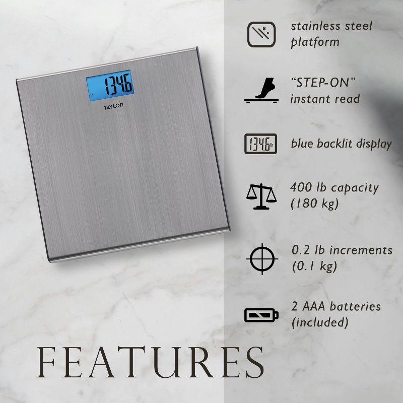 Taylor Digital Thin Stainless Steel Bathroom Scale