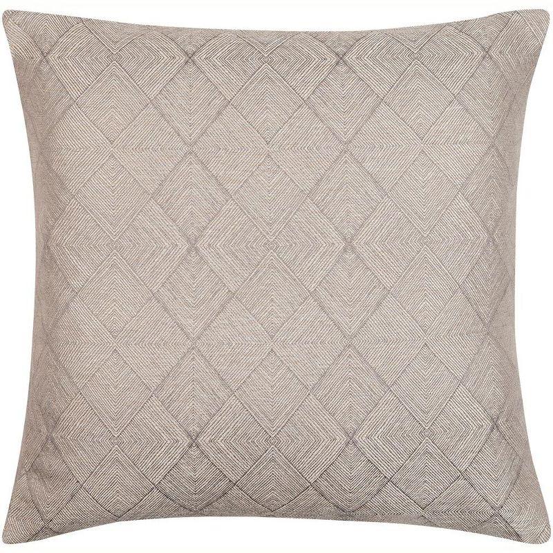 Livabliss Messina 22"H x 22"W Square Pillow Cover No Insert Traditional Medium Gray Throw Pillow