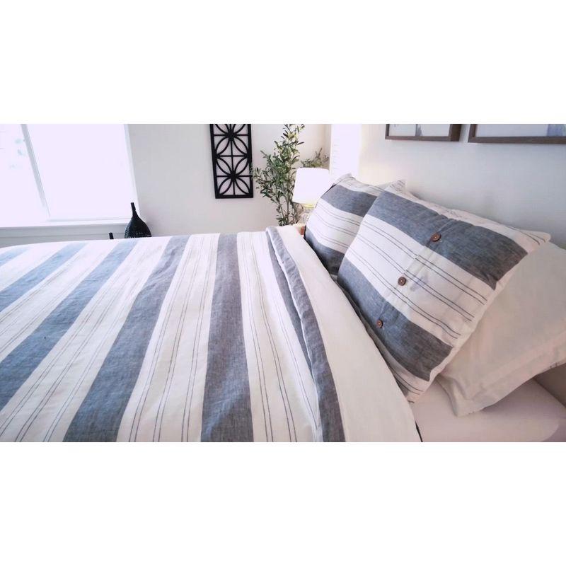 Ella Jayne Home French Linen Cotton Striped Duvet Cover Set