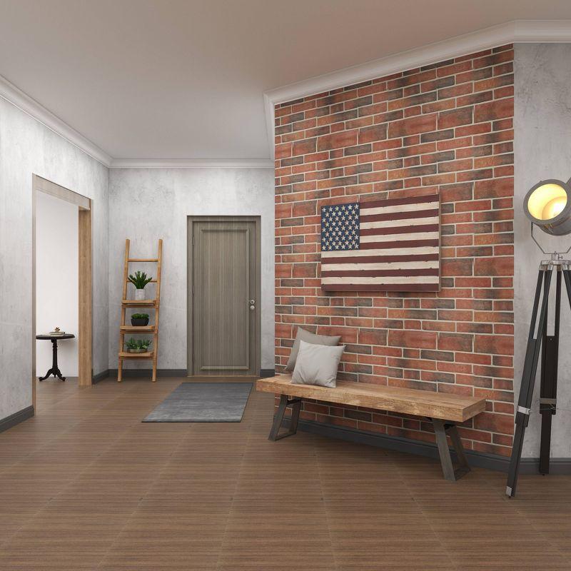 Natural Solid Wood Bench Light Brown - Olivia & May: Rustic Entryway, 3-Person Seating