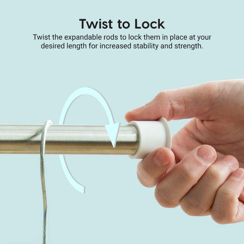IRIS USA Foldable Clothes Drying Rack with Extendable Rods for Large Laundry Loads