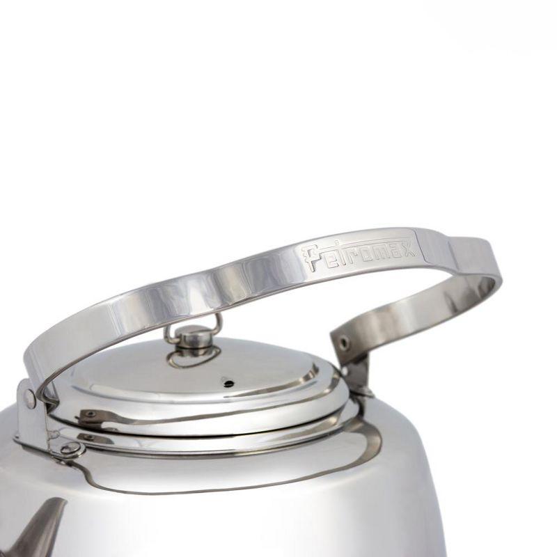 Petromax Stainless Steel Teakettle for Indoor/Outdoor Use Over an Open Campfire or in your Kitchen, Holds Up to 3.2 Qt