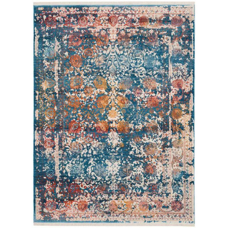 Vintage Persian VTP409 Power Loomed Indoor Area Rug - Turquoise/Multi - 4'x6' - Safavieh.