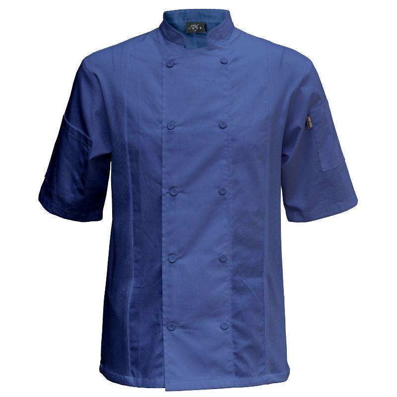 Chef Code Cool Breeze Side Vent Chef Coat, Short Sleeves White XS