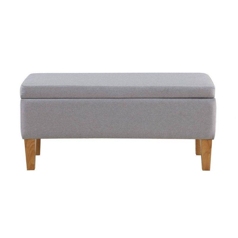 42" Mico Storage Ottoman Natural - Boraam: Lift-Top, Soft-Close Hinge, Rubberwood