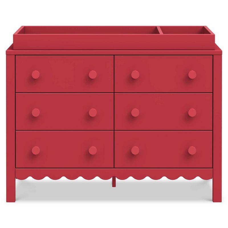 DaVinci Sammy Scallop 6 Drawer Dresser - Tomato Red