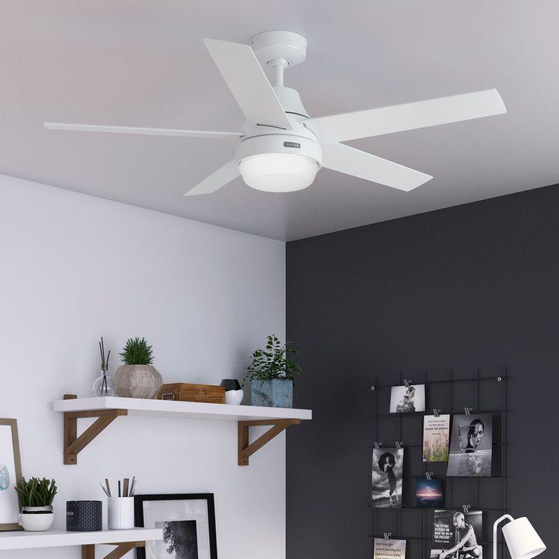 52" Aerodyne 5 - Blade Smart Standard Ceiling Fan with Lights and Remote