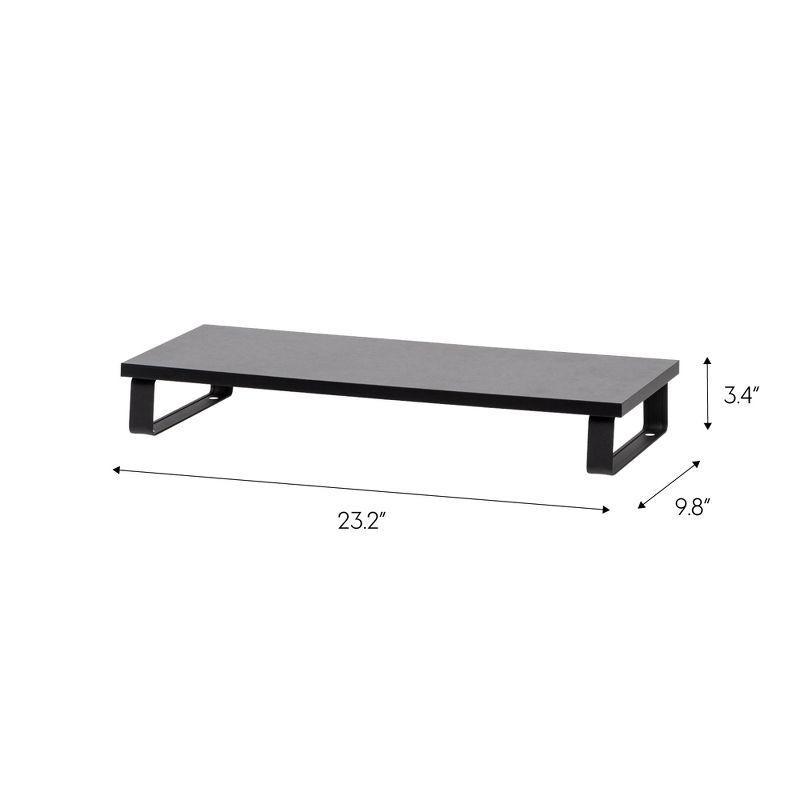 IRIS USA 1 Tier Computer Monitor Stand for Desk, Black