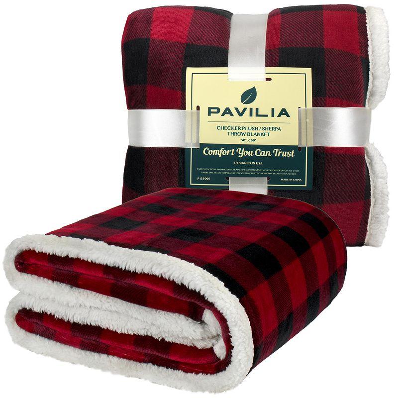 PAVILIA Soft Fleece Blanket Throw for Couch, Lightweight Plush Warm Blankets for Bed Sofa with Jacquard Pattern