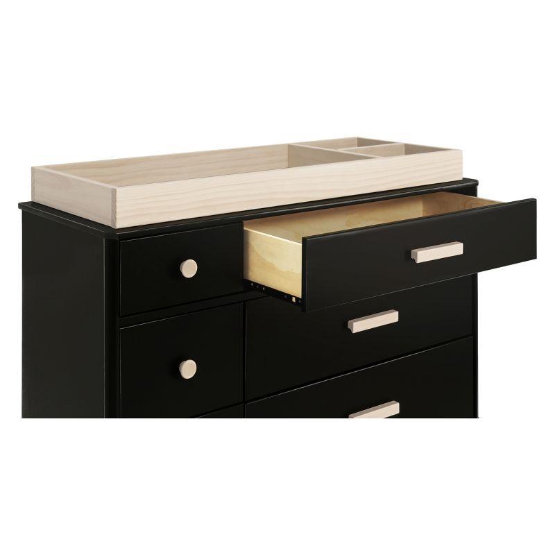 Lolly 6-Drawer Assembled Double Dresser in Black and Washed Natural