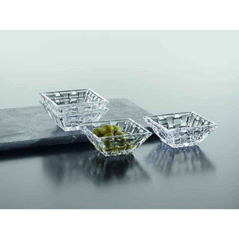 Bossa Nova 4-Piece Clear Glass Dessert Dip Bowl Set