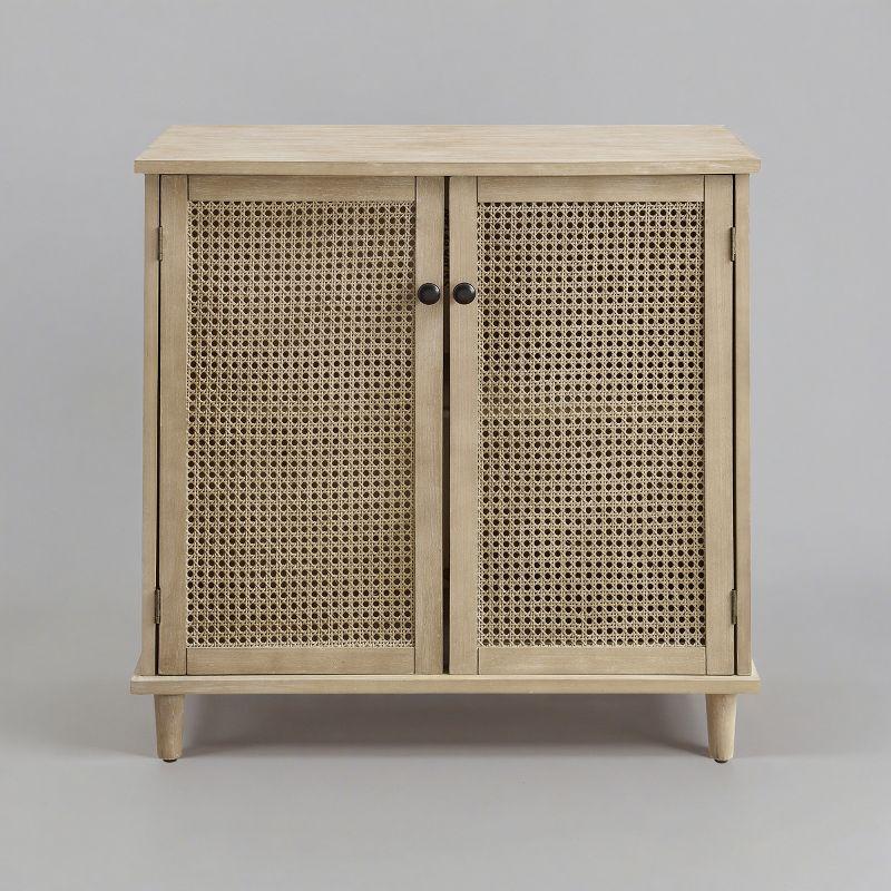 Art Leon Cane Wicker Cabinet Sideboard, Natural