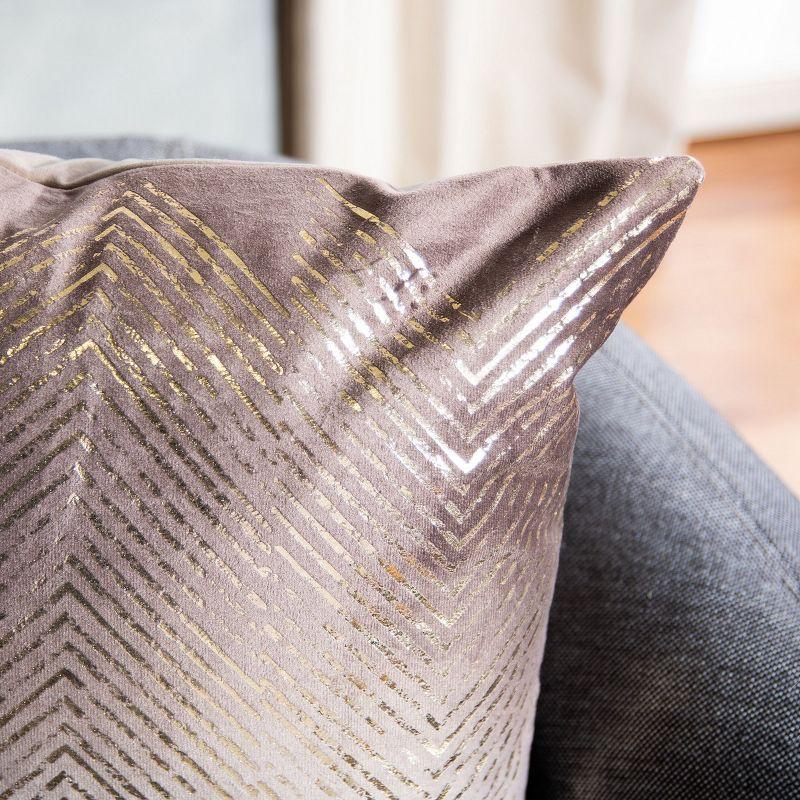 Sarla Pillow - Brown/Gold - 18"X18" - Safavieh