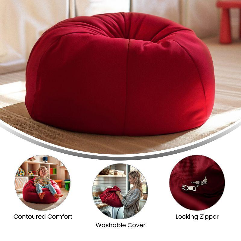 Flash Furniture Small Bean Bag Chair for Kids and Teens