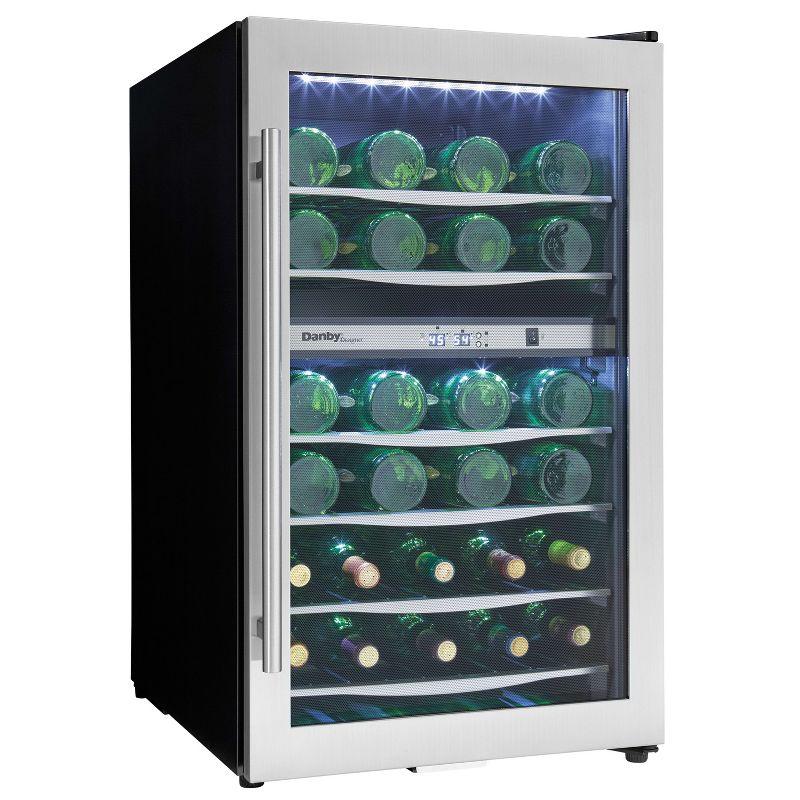 Danby DWC040A3BSSDD 38 Bottle Free-Standing Wine Cooler in Stainless Steel