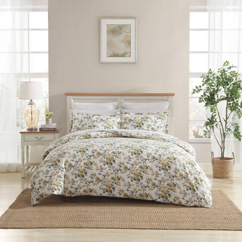 Laura Ashley Twin Roses Duvet Cover Set Gold