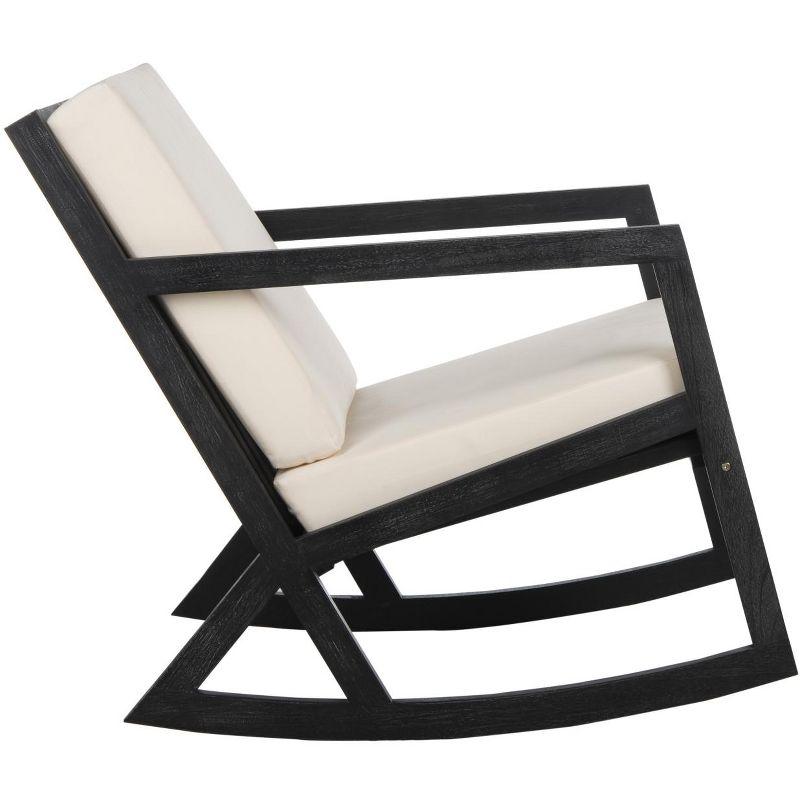 Vernon Rocking Chair Indoor/Outdoor - PAT7013 - Black/Beige - Safavieh