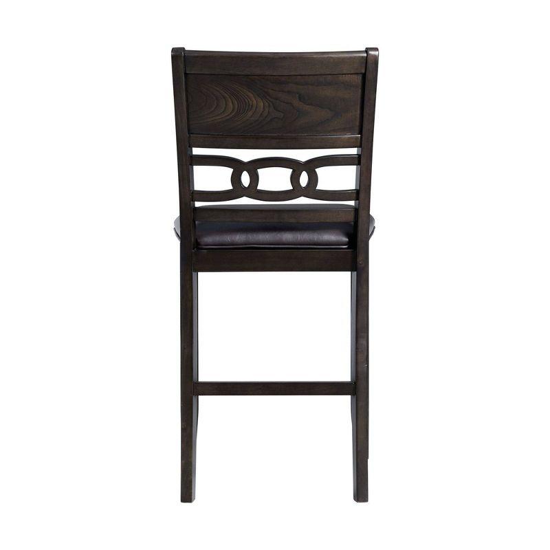 Set of 2 Taylor Counter Height Barstools Faux Leather Walnut - Picket House Furnishings