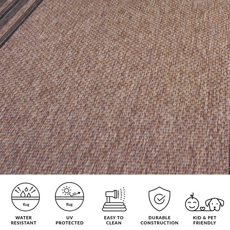 Courtyard CY8475 UV & Stain Resistant Non-Shedding Power Loomed Indoor/Outdoor Accent Rug - Natural/Black - 2'7"x5' - Safavieh