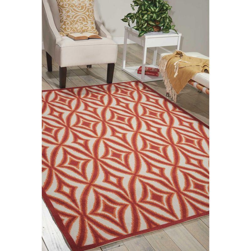 Waverly Sun & Shade "Centro" Azure Indoor/Outdoor Area Rug by Nourison