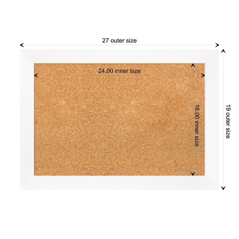 Amanti Art Cabinet White Narrow Framed Corkboard, Natural Cork