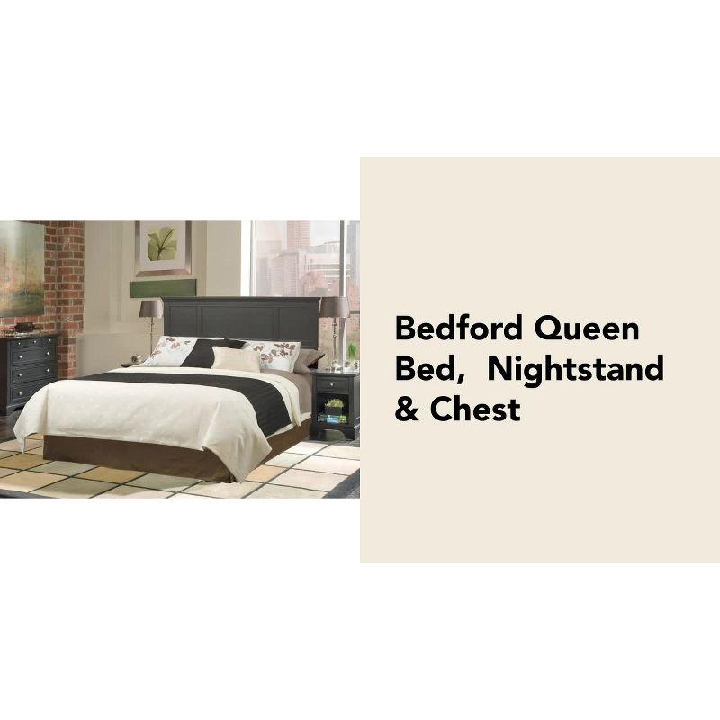 3pc Queen Bedford Bedroom Set Black - Home Styles