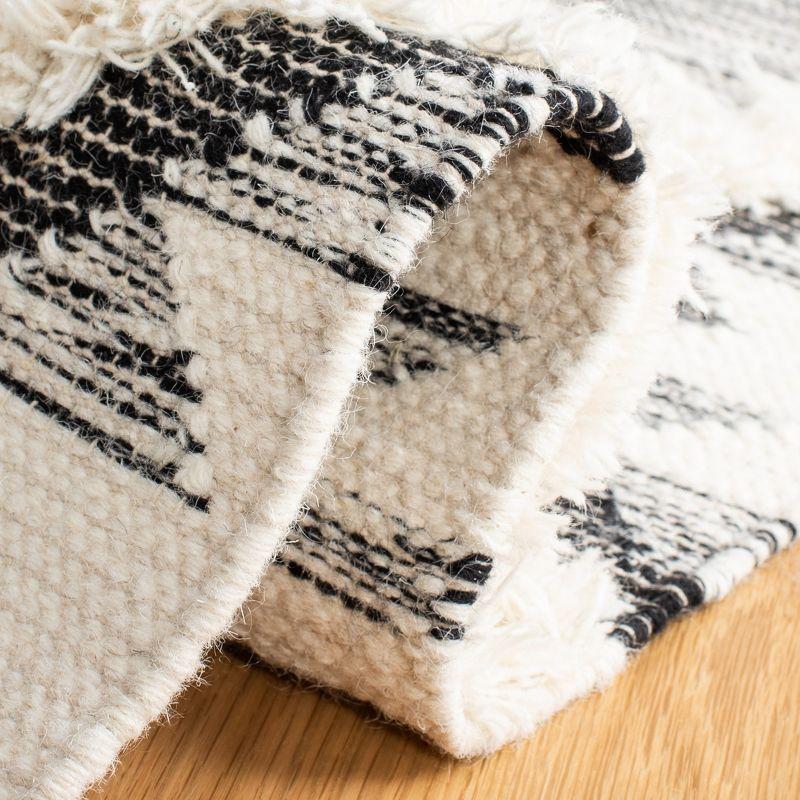 Kenya KNY275 Hand Woven Runner Rug - Black/Ivory - 2'3"x8' - Safavieh.