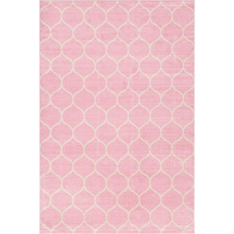 Unique Loom Trellis Frieze Rounded Area Rug