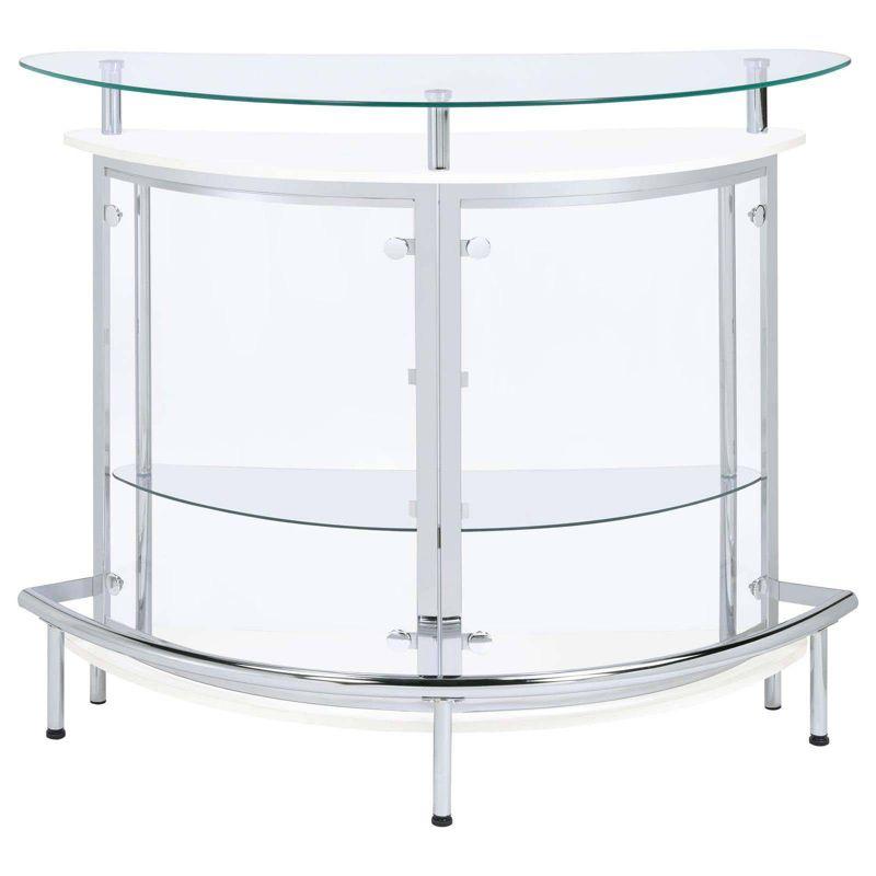 Coaster Amarillo Modern 2 Tier Home Bar Cabinet