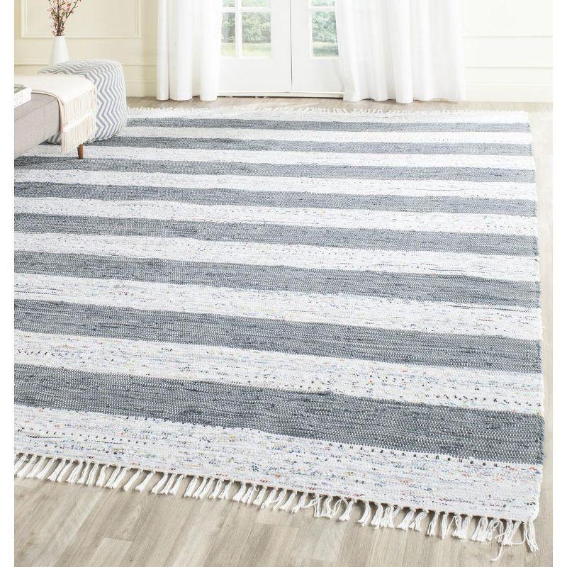 Coastal Charm Off-White Cotton 10' x 14' Hand Woven Area Rug