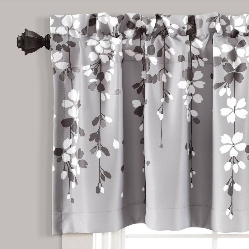 Floral Tailored 52'' W Window Valance