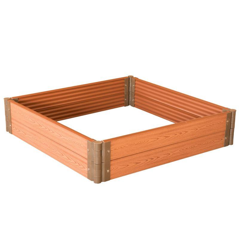 Classic Wood-Look Raised Outdoor Garden Bed Planter Box