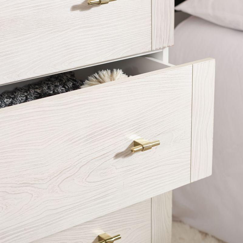 Genevieve 3 Drawer Dresser - White/White Washed - Safavieh