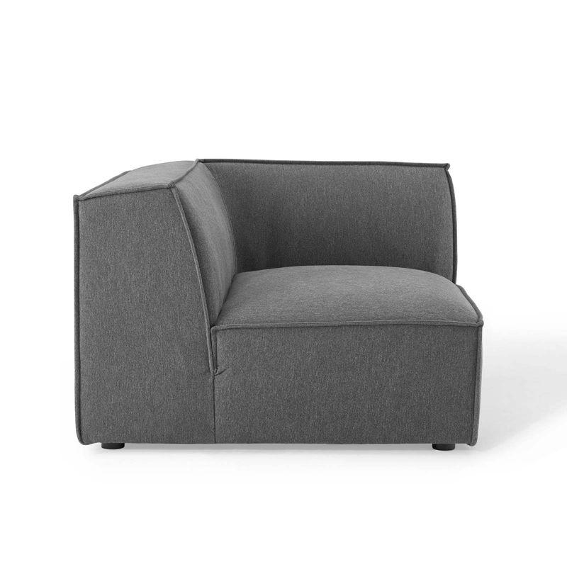 Restore Sectional Sofa Corner Chair Charcoal - Modway: Upholstered, Wood Frame, Modern Style, Polyester Fabric