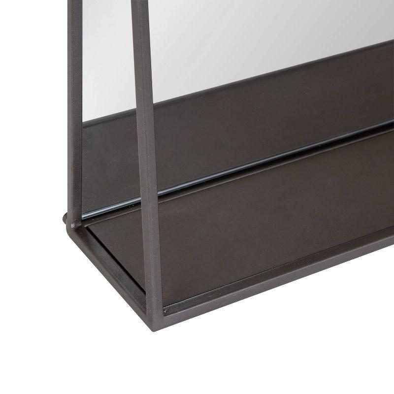 18" x 24" Lintz Metal Framed Wall Mirror with Shelf, Modern Decor - Kate & Laurel All Things Decor