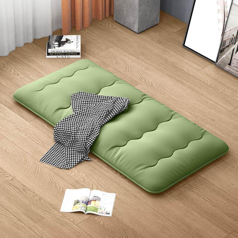 Costway Twin Futon Mattress Japanese Floor Sleeping Pad Washable Cover Carry Bag Green