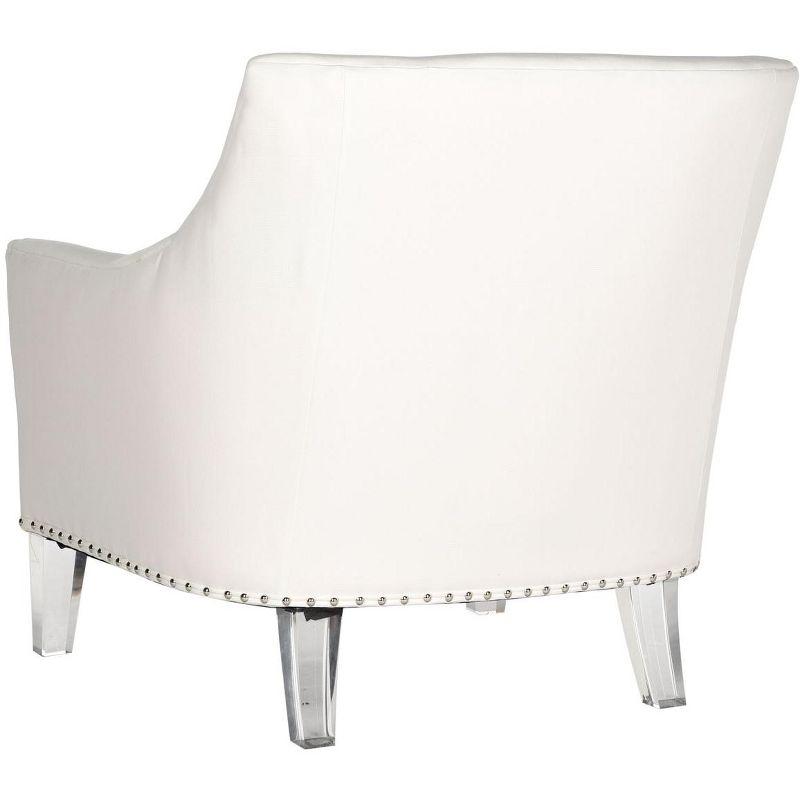 Burbank Acrylic Club Chair - MCR4214 - White/Clear - Safavieh